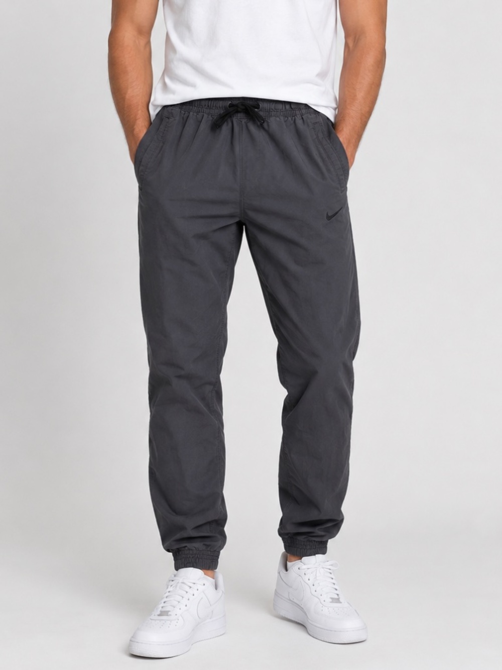 NIKE Woven Jogger Pants Cotton Blend Men’s XL Gray